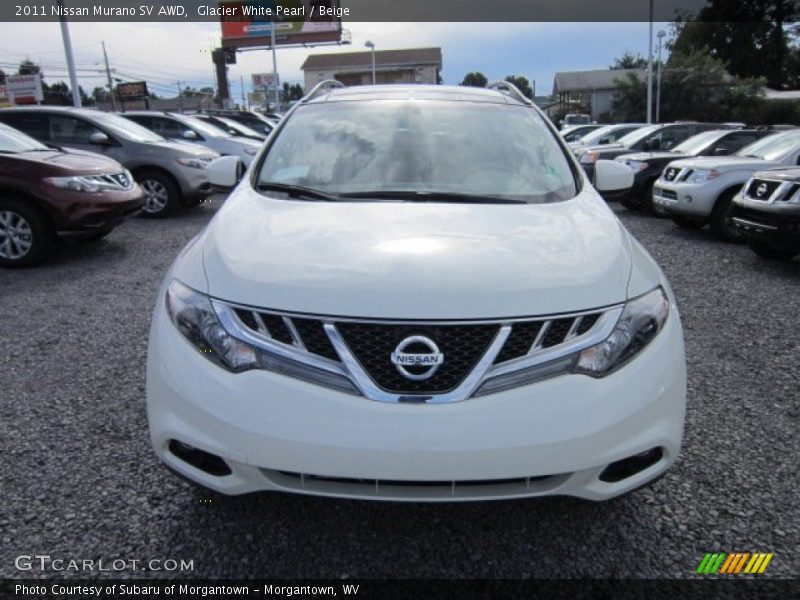 Glacier White Pearl / Beige 2011 Nissan Murano SV AWD
