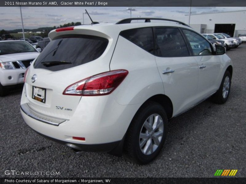 Glacier White Pearl / Beige 2011 Nissan Murano SV AWD