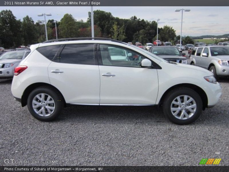 Glacier White Pearl / Beige 2011 Nissan Murano SV AWD