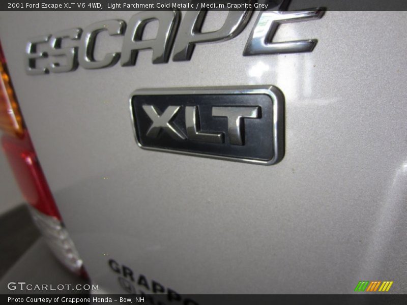 Light Parchment Gold Metallic / Medium Graphite Grey 2001 Ford Escape XLT V6 4WD