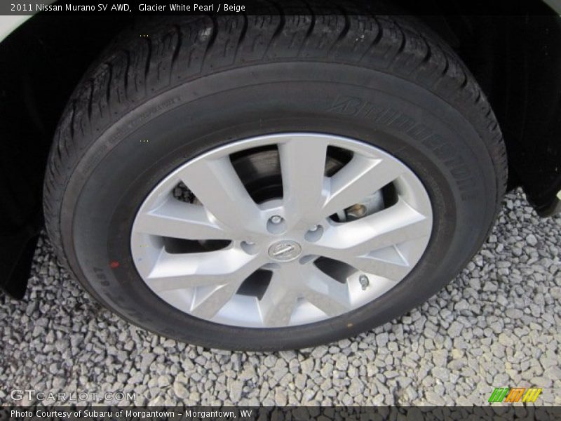 Glacier White Pearl / Beige 2011 Nissan Murano SV AWD