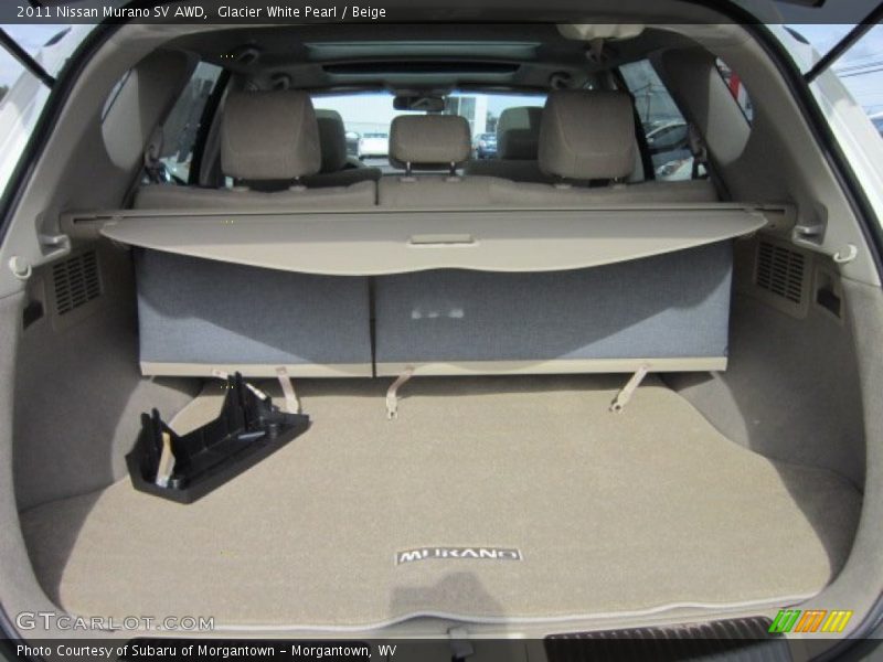 Glacier White Pearl / Beige 2011 Nissan Murano SV AWD
