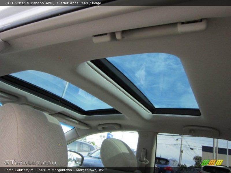 Glacier White Pearl / Beige 2011 Nissan Murano SV AWD