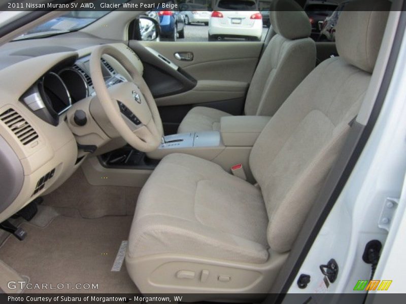 Glacier White Pearl / Beige 2011 Nissan Murano SV AWD