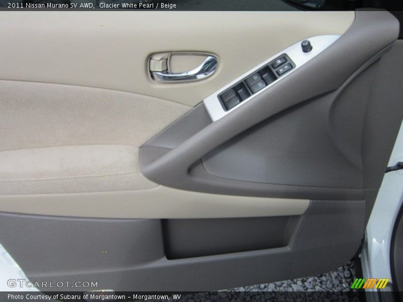 Glacier White Pearl / Beige 2011 Nissan Murano SV AWD
