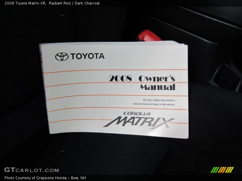 Radiant Red / Dark Charcoal 2008 Toyota Matrix XR