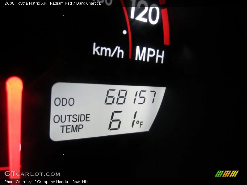 Radiant Red / Dark Charcoal 2008 Toyota Matrix XR