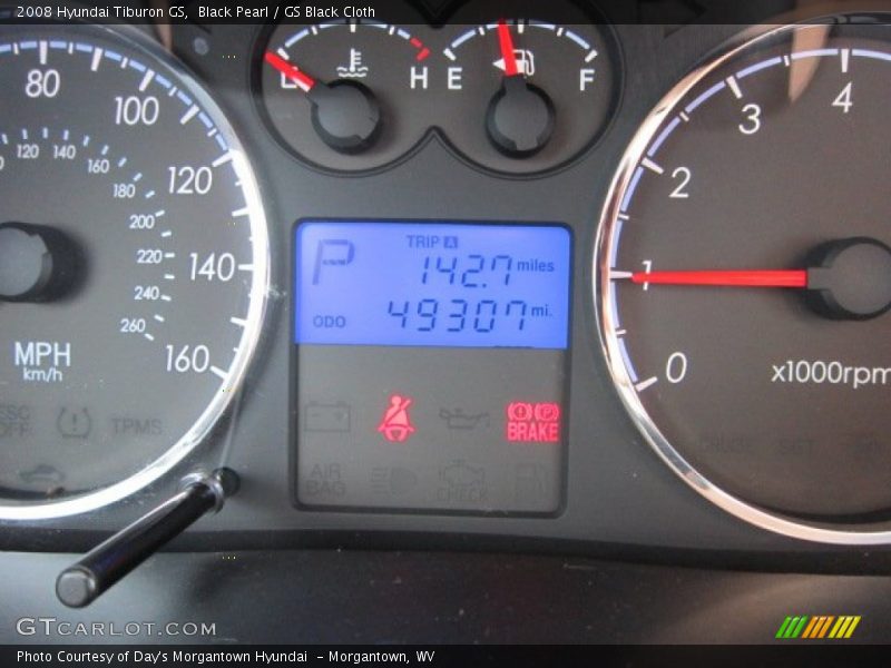 Black Pearl / GS Black Cloth 2008 Hyundai Tiburon GS