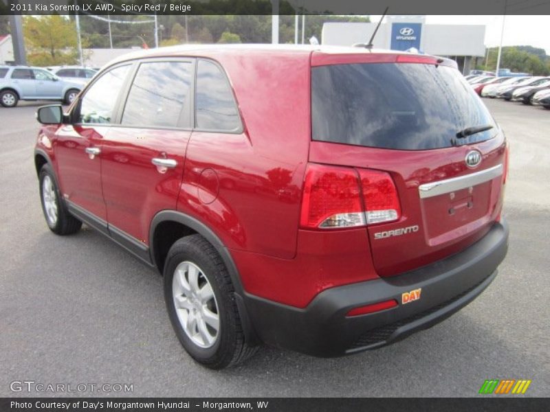 Spicy Red / Beige 2011 Kia Sorento LX AWD