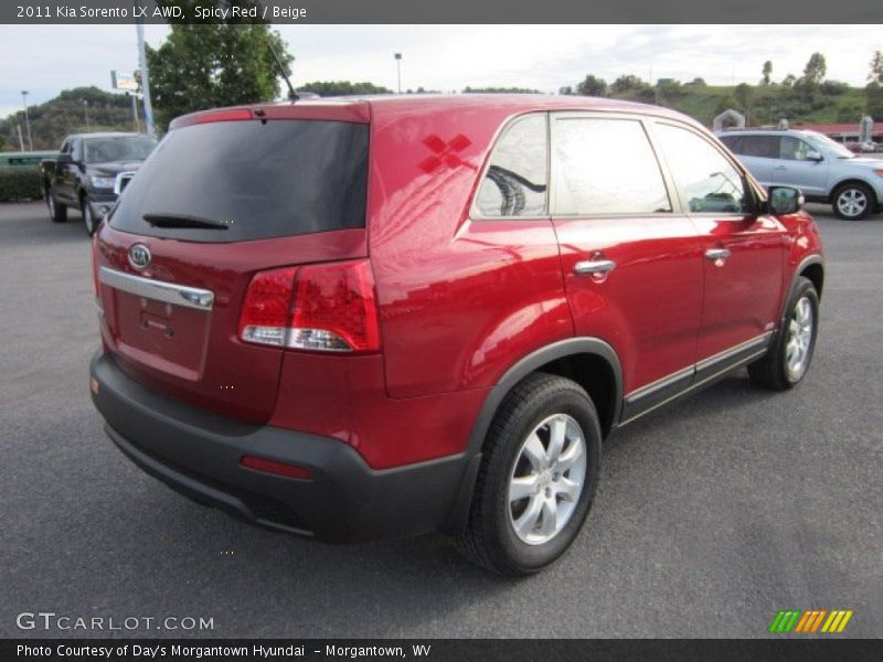 Spicy Red / Beige 2011 Kia Sorento LX AWD
