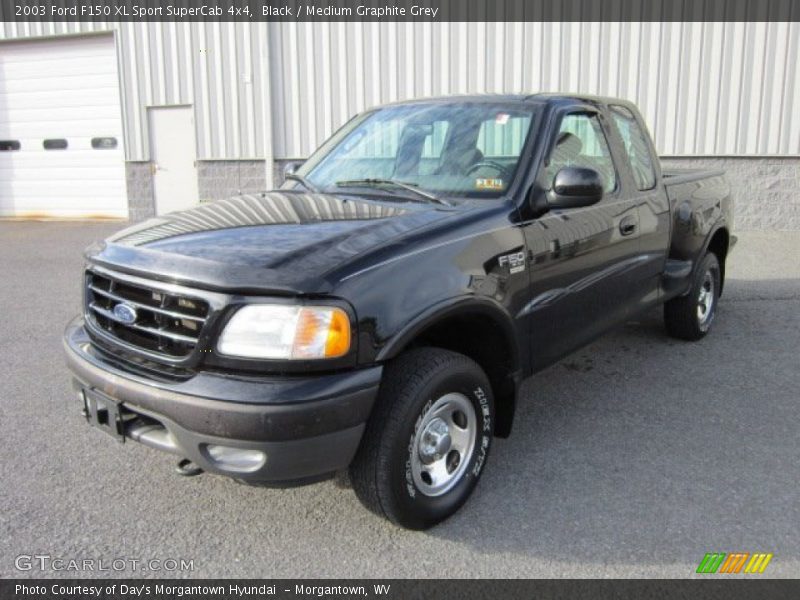 Black / Medium Graphite Grey 2003 Ford F150 XL Sport SuperCab 4x4