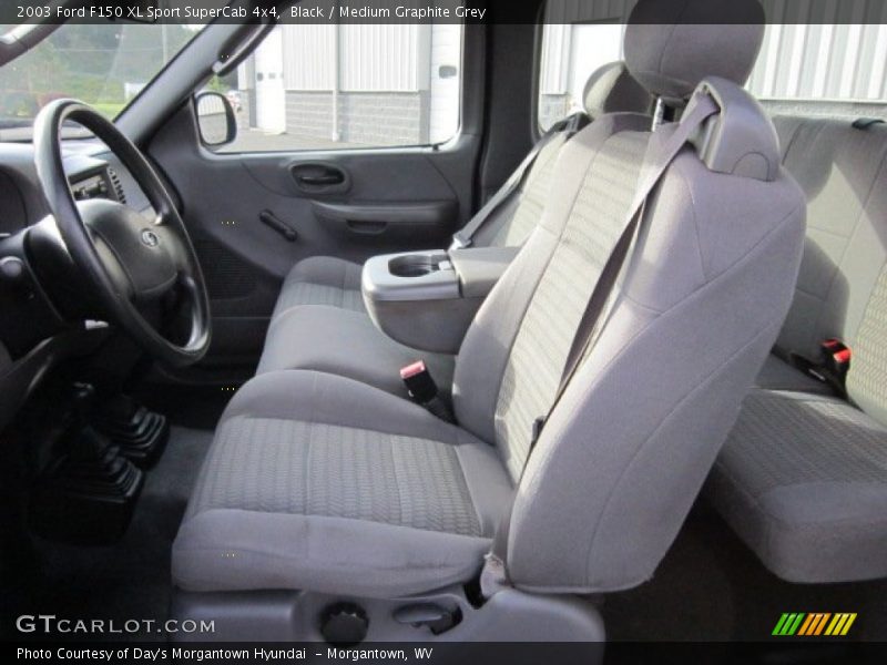  2003 F150 XL Sport SuperCab 4x4 Medium Graphite Grey Interior