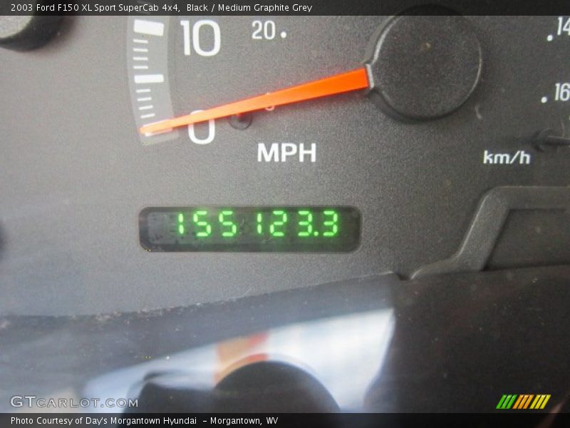 Black / Medium Graphite Grey 2003 Ford F150 XL Sport SuperCab 4x4