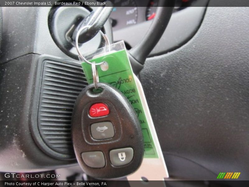 Bordeaux Red / Ebony Black 2007 Chevrolet Impala LS