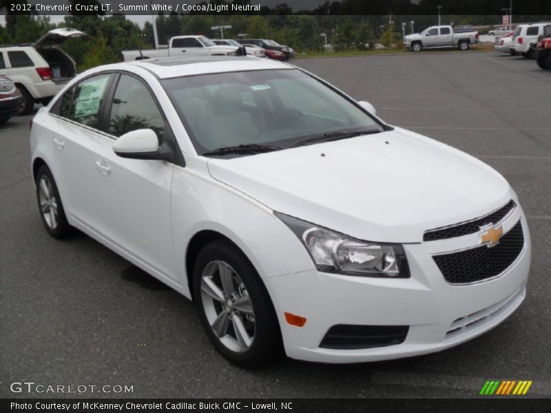 Summit White / Cocoa/Light Neutral 2012 Chevrolet Cruze LT