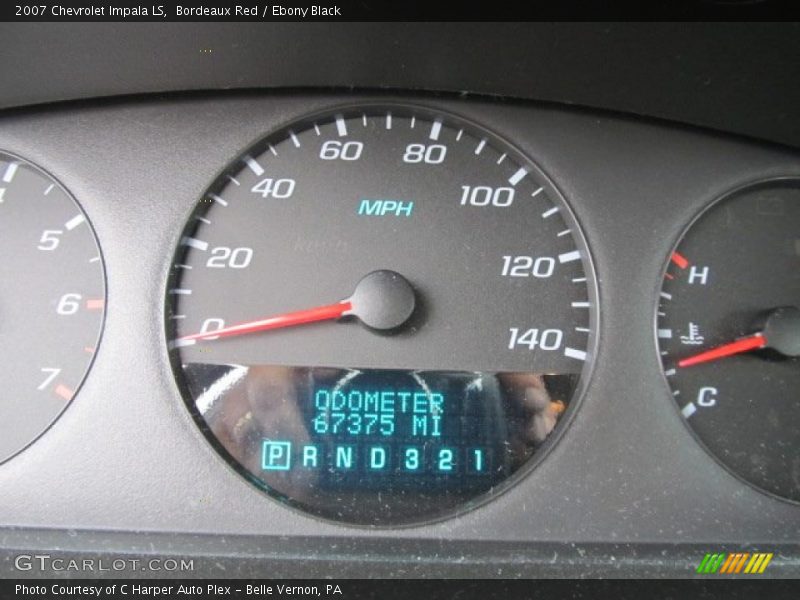 Bordeaux Red / Ebony Black 2007 Chevrolet Impala LS