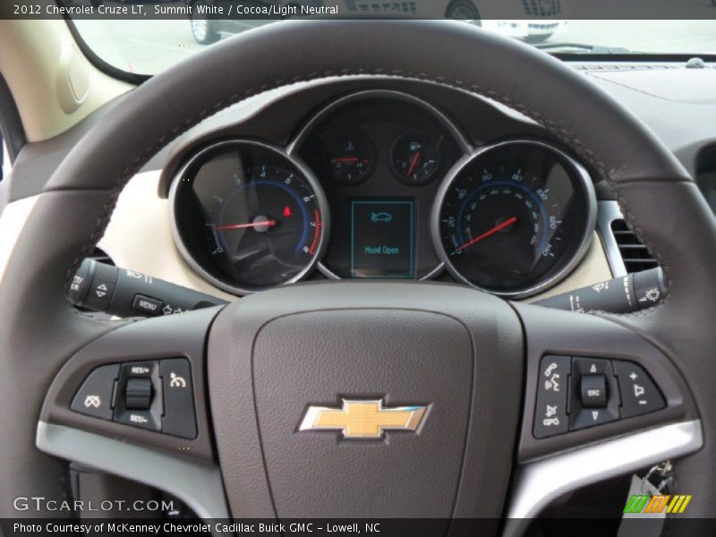 Summit White / Cocoa/Light Neutral 2012 Chevrolet Cruze LT