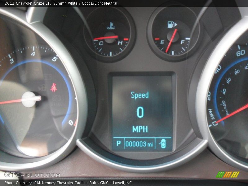 Summit White / Cocoa/Light Neutral 2012 Chevrolet Cruze LT