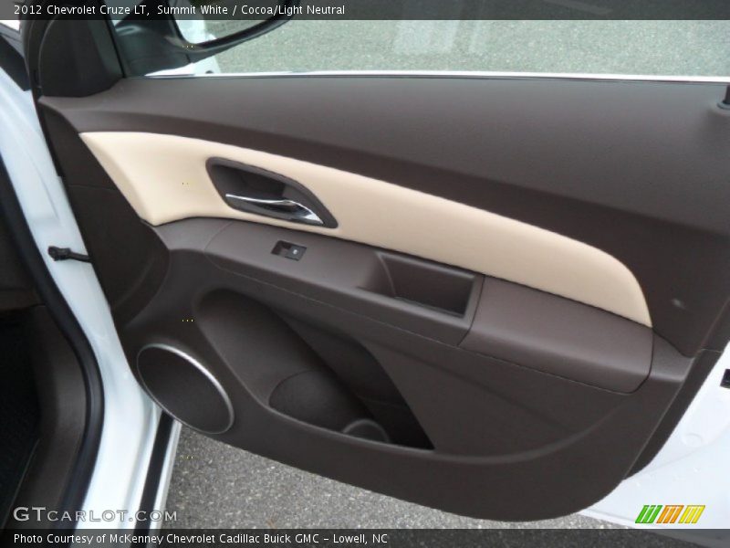 Summit White / Cocoa/Light Neutral 2012 Chevrolet Cruze LT