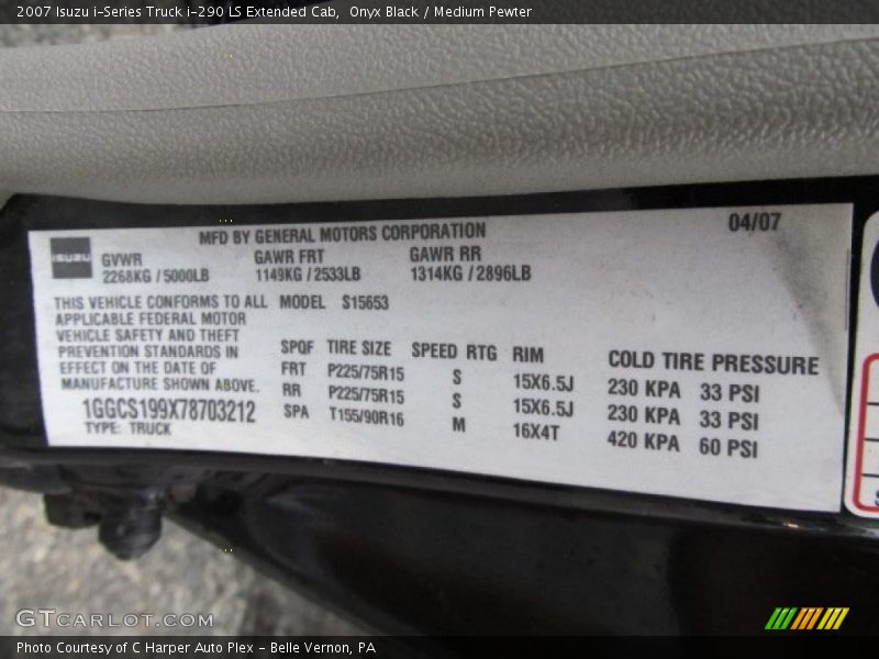 Onyx Black / Medium Pewter 2007 Isuzu i-Series Truck i-290 LS Extended Cab