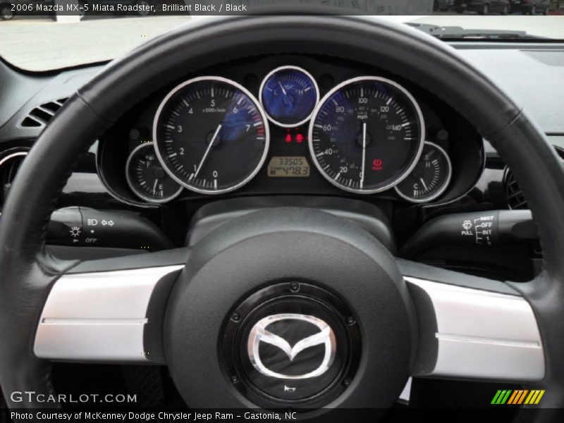 Brilliant Black / Black 2006 Mazda MX-5 Miata Roadster
