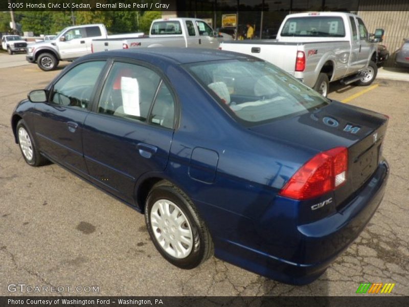 Eternal Blue Pearl / Gray 2005 Honda Civic LX Sedan
