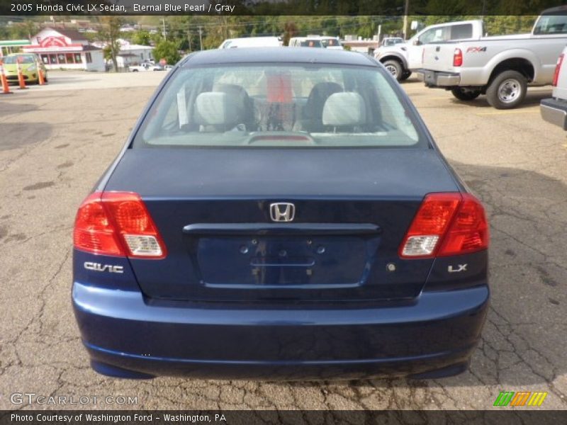 Eternal Blue Pearl / Gray 2005 Honda Civic LX Sedan