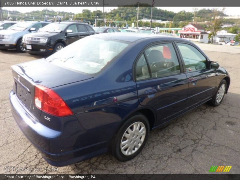 Eternal Blue Pearl / Gray 2005 Honda Civic LX Sedan