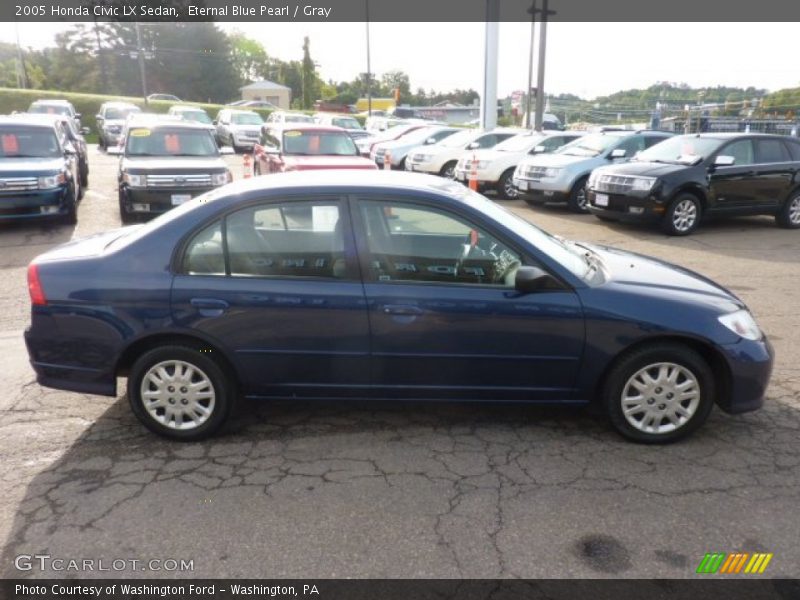Eternal Blue Pearl / Gray 2005 Honda Civic LX Sedan