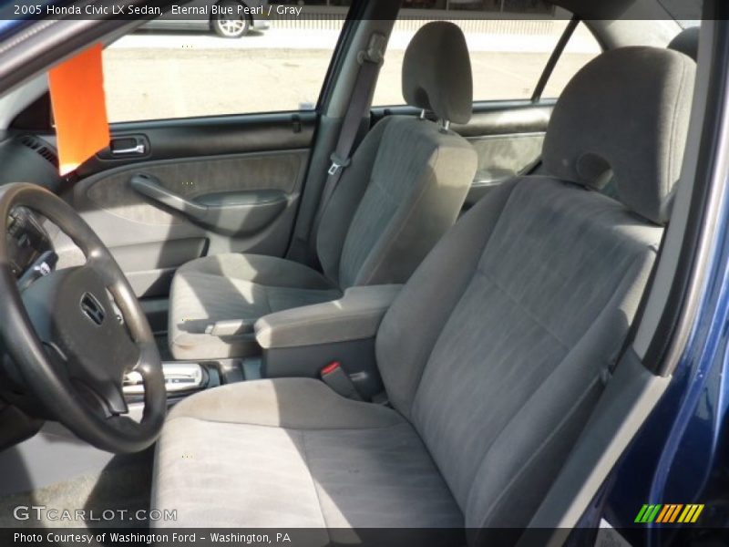 Eternal Blue Pearl / Gray 2005 Honda Civic LX Sedan