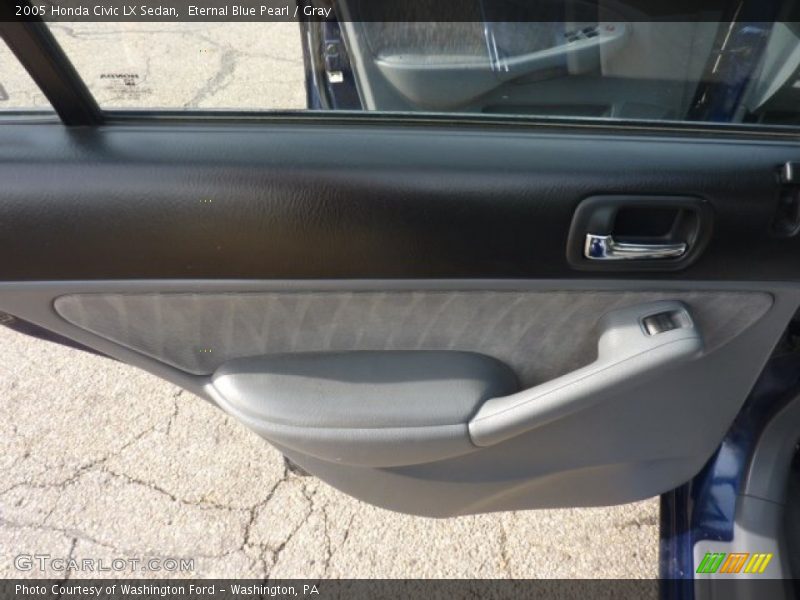 Eternal Blue Pearl / Gray 2005 Honda Civic LX Sedan