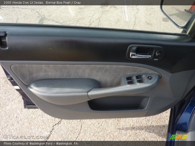 Eternal Blue Pearl / Gray 2005 Honda Civic LX Sedan