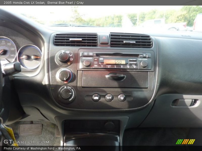 Eternal Blue Pearl / Gray 2005 Honda Civic LX Sedan