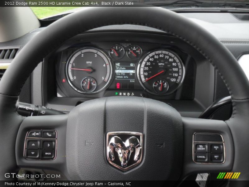 Black / Dark Slate 2012 Dodge Ram 2500 HD Laramie Crew Cab 4x4