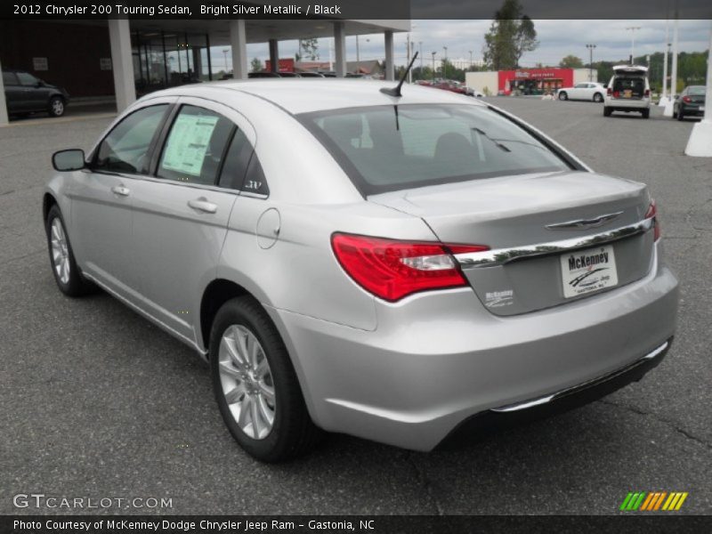 Bright Silver Metallic / Black 2012 Chrysler 200 Touring Sedan