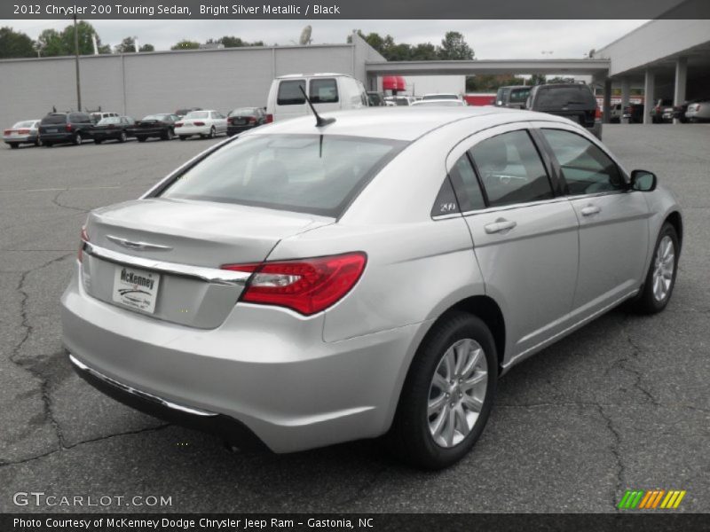 Bright Silver Metallic / Black 2012 Chrysler 200 Touring Sedan