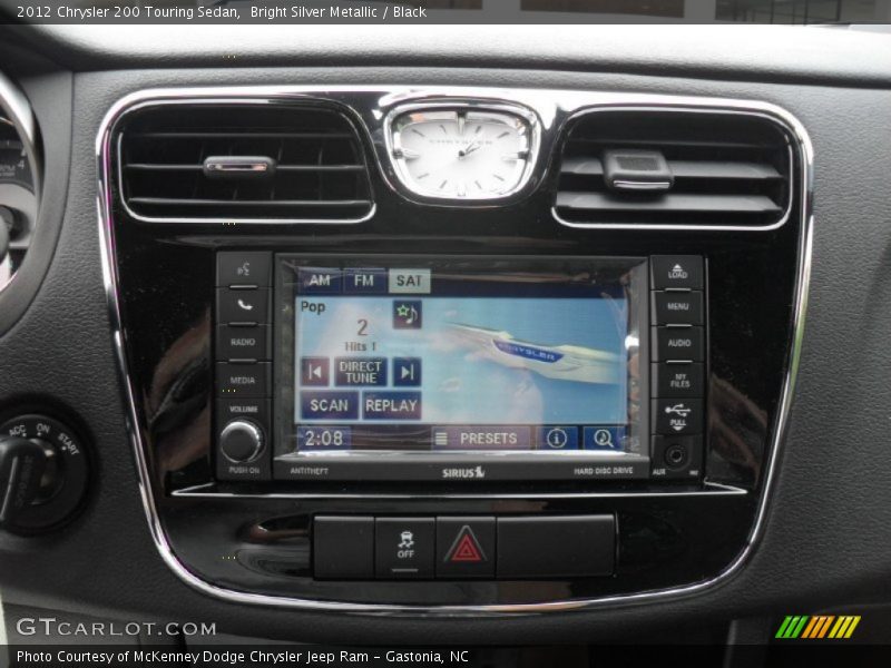 Bright Silver Metallic / Black 2012 Chrysler 200 Touring Sedan