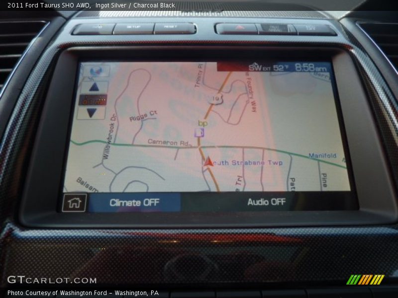 Navigation of 2011 Taurus SHO AWD