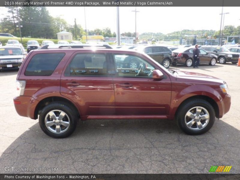 Wine Red Metallic / Voga Cashmere/Ash 2010 Mercury Mariner V6 Premier 4WD Voga Package