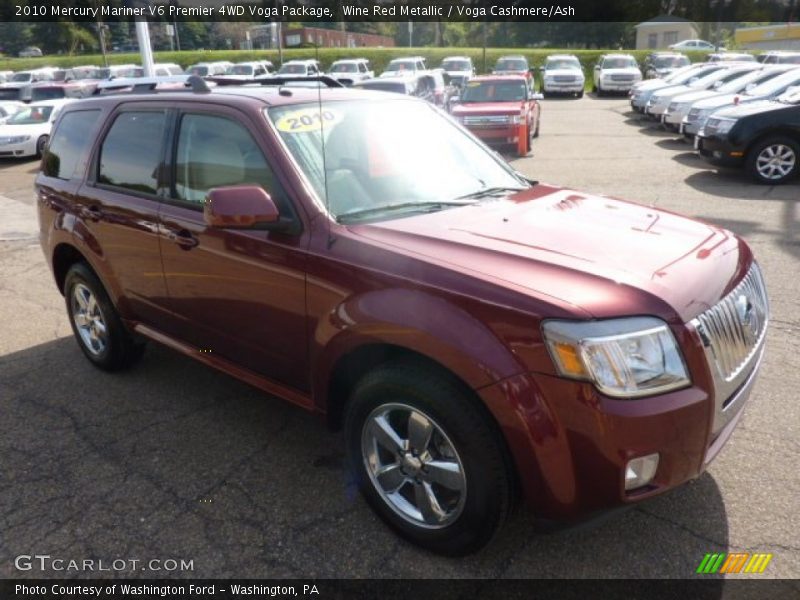 Wine Red Metallic / Voga Cashmere/Ash 2010 Mercury Mariner V6 Premier 4WD Voga Package