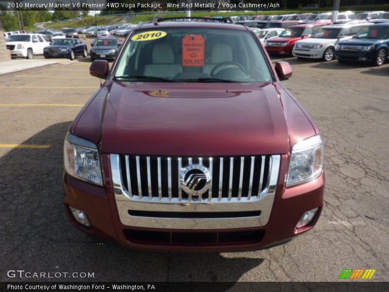 Wine Red Metallic / Voga Cashmere/Ash 2010 Mercury Mariner V6 Premier 4WD Voga Package