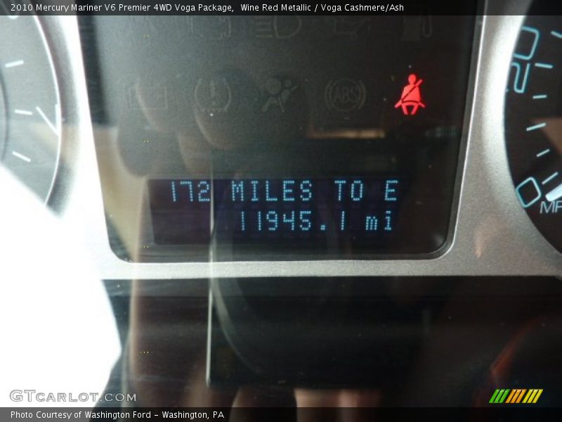 Wine Red Metallic / Voga Cashmere/Ash 2010 Mercury Mariner V6 Premier 4WD Voga Package