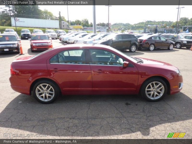 Sangria Red Metallic / Charcoal Black 2010 Ford Fusion SEL