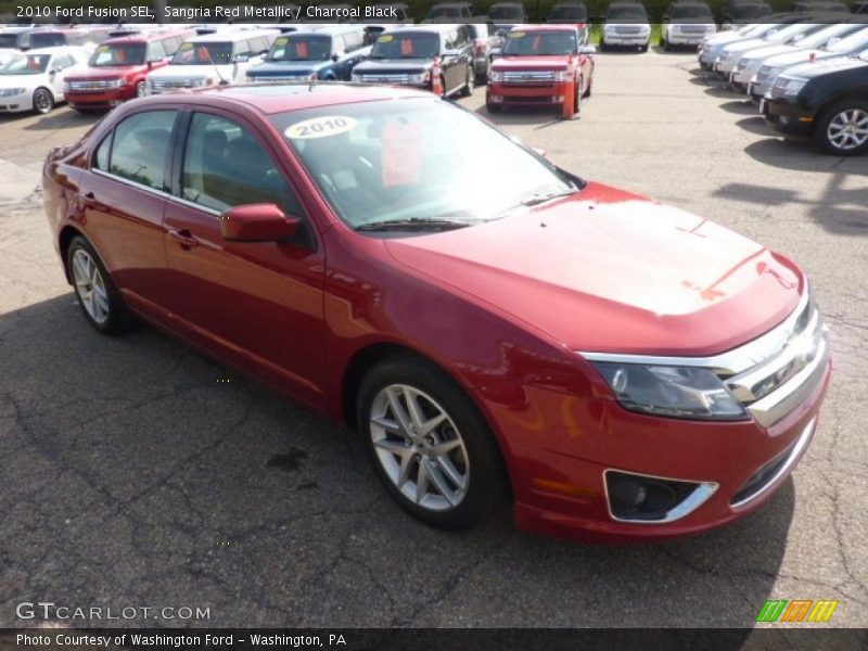 Sangria Red Metallic / Charcoal Black 2010 Ford Fusion SEL