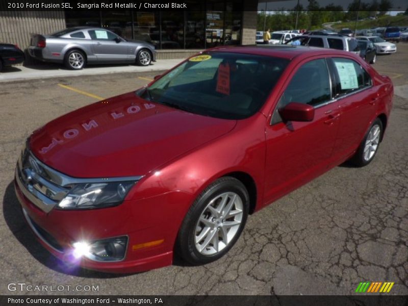 Sangria Red Metallic / Charcoal Black 2010 Ford Fusion SEL