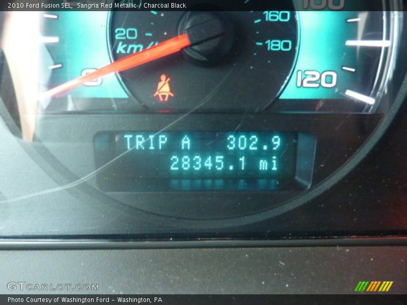 Sangria Red Metallic / Charcoal Black 2010 Ford Fusion SEL