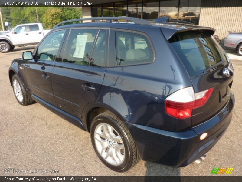 Monaco Blue Metallic / Grey 2007 BMW X3 3.0si