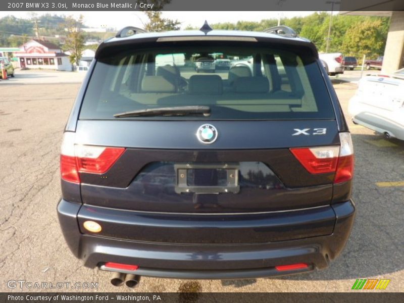 Monaco Blue Metallic / Grey 2007 BMW X3 3.0si