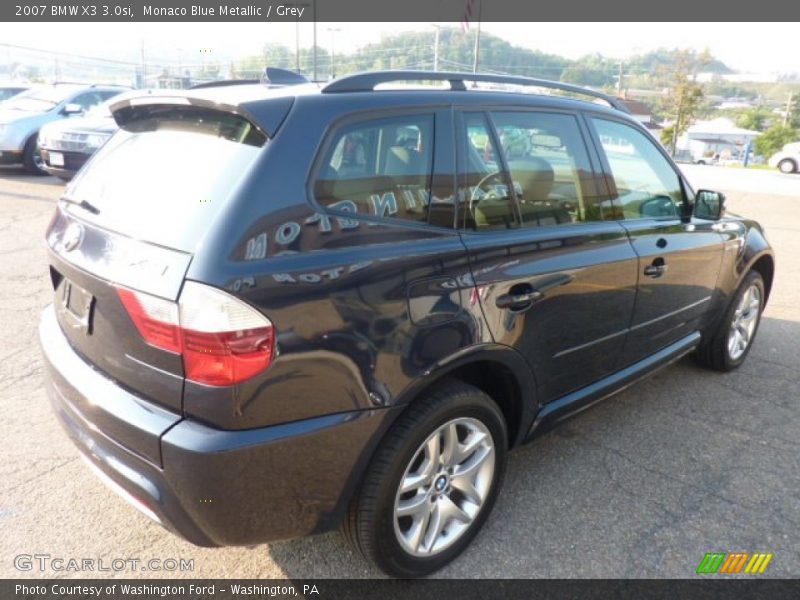 Monaco Blue Metallic / Grey 2007 BMW X3 3.0si