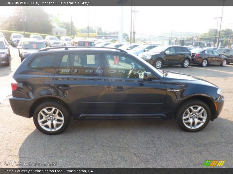 Monaco Blue Metallic / Grey 2007 BMW X3 3.0si